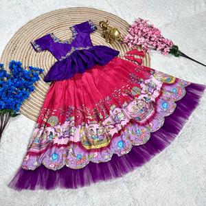 Dernière tenue de créateur à feuilles persistantes haute sur la vente meilleure soie Chinon Lehenga Choli avec fabricant de travaux de broderie de l'Inde - Product Image 1