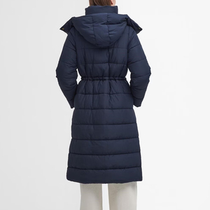 2025 alta calidad personalizado invierno mujer largo Puffer abrigo capucha venta al por mayor personalizado bordado Logo mujer largo Puffer abrigo - Product Image 2