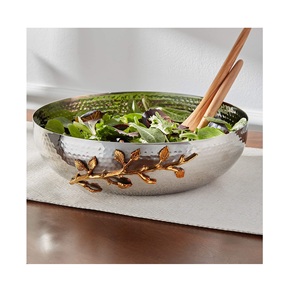 Cuenco de arroz con temática de lujo, calidad estándar, vajilla de Metal sólido, cuenco para servir, decoración del hogar, ensaladera - Product Image 1