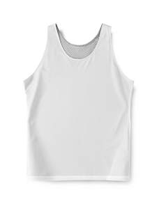 Camiseta de baloncesto para hombre de punto transpirable informal, camiseta sin mangas de poliéster estampada con diseño de malla cómoda para jugadores - Product Image 6