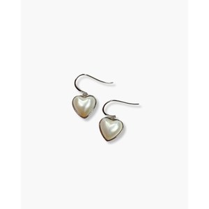 Pendientes de Gancho con Perlas Mabe Blancas en Forma de Corazón - Product Image 1