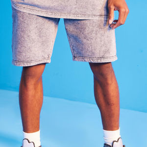 Custom Distressed Embroidery Patch Hoodie Acid Wash Vintage <b>Zip</b> <b>Men's</b> Cotton Summer <b>Shorts</b> & Jogger <b>Shorts</b> - Product Image 6