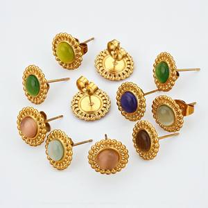 Designer Trendy Round Rose Pink Moissanite <b>Stud</b> <b>Earrings</b> with Gold/<b>Silver</b>/Rose Gold Plating-925 Sterling <b>Silver</b> for Women - Product Image 2