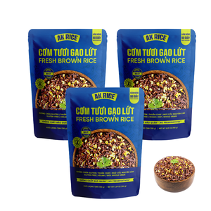 Fábrica de Arroz AK OEM, Comida Asiática Saludable, Arroz Integral Fresco y Frijoles Mung en Tazón Apto para Microondas de Vietnam, Comida Asiática Nutritiva - Product Image 1