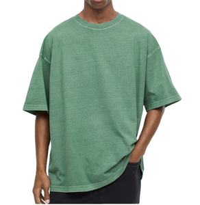 Wholesale 100% Cotton Hip Hop Style Oversized T-Shirt <b>Drop</b> Shoulder Breathable Blank Vintage Print <b>Box</b> Fit 180 Grams Fabric - Product Image 4