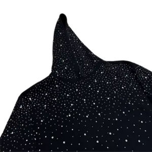 Hombres Boxy Fit Heavyweight Mezcla de algodón Streetwear Sudadera con capucha Rhinestone Zip Faded Design Custom Logo Plain Dyed Technique Winter - Product Image 2