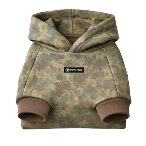 เสื้อฮู้ดดี้ลายไม้คอนกรีตสำหรับสุนัข ลายพรางมอส ผ้าฟลีซนุ่ม เสื้อกันหนาวมีฮู้ด อุ่นสบาย ใส่ได้ในฤดูหนาวสำหรับสุนัข - Product Image 6