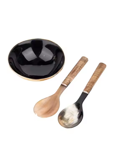 Crescent Crafts Design écologique inspiré des animaux Bol en corne artisanal pour salle à manger élégante Service décoratif Poli Export - Product Image 2