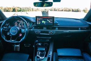 รถยนต์มือสองที่เชื่อถือได้ ปี 2021 ออดี้ RS5 คูเป้ ทวินเทอร์โบ V6 สีเทอร์โบบลู พร้อมแพ็คเกจ Black Optic - Product Image 3