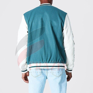 Oem Custom Casual Wool Blend Chenille Embroidery Baseball Letterman Bomber <b>Jacket</b> for Men - Product Image 2