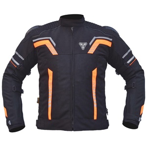 Veste de moto en textile imperméable pour homme avec bandes réfléchissantes et protection blindée pour l'équipement d'équitation d'été et d'hiver - Product Image 2