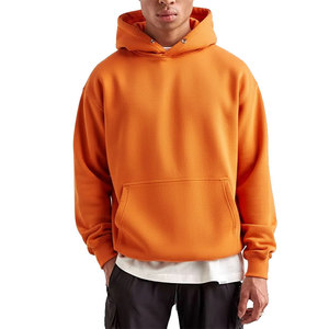 Pull à capuche en coton de qualité supérieure ton uni coupe décontractée tenue de mode Streetwear - Product Image 2