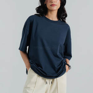 Nuevo diseño Material duradero Hecho Camisetas de gran tamaño para mujer Logotipo personalizado Camisetas de gran tamaño para mujer - Product Image 1