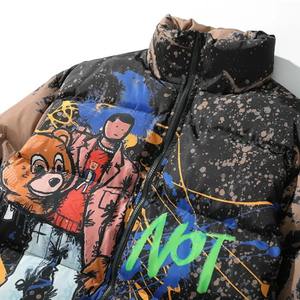 Veste d'hiver chaude pour homme sans capuche, rembourrage matelassé, logo personnalisé, vestes pour homme, veste rembourrée - Product Image 3