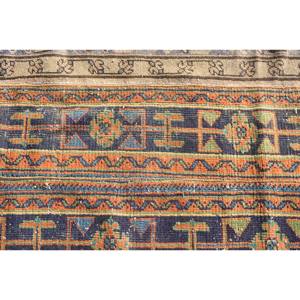 Alfombra turca Vintage de 2,5x9,3 pies, azul y tejido plano Beige, alfombra para sala de estar, Material de lana, respaldo de látex para decoraciones de adolescentes - Product Image 5