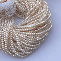 Perles d'eau douce naturelles blanches de 5 mm et 6 mm, qualité AAAA, certifiées IGI, forme de pomme de terre, coupées lisses, perles en vrac pour la fabrication de bijoux, collier