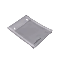 Pochette d'emballage personnalisée en PVC dépoli de luxe pour chemises, vêtements et sous-vêtements, avec bouton-pression et soufflet de fond
