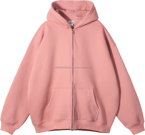 Sweat à capuche personnalisé à fermeture éclair lourde, logo personnalisé, sweat à capuche oversize, sweat à capuche à fermeture éclair intégrale, poids lourd - Product Image 2