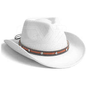 Chapeau en cuir de style occidental avec design en relief pour les chapeaux en cuir à l'aspect extérieur de la mode - Product Image 2