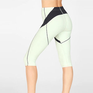Gym Fitness <b>Capri</b> Yoga <b>Legging</b> Women Clothing High Waist Top Quality Sublimated Printed Drawstring Custom Material Woman <b>Capri</b> - Product Image 2