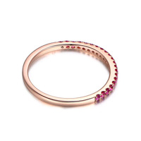 Anillo de Compromiso y Boda de Plata de Ley 925 Sólida con Diseño Minimalista, Engaste de Imitación de Diamantes Rosados, Talla Personalizada, Regalo para Fiestas
