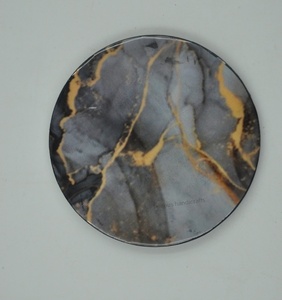 Sous-verres ronds personnalisés avec conception de logo imprimé personnalisé 10cm 4 poucesSous-verres en liège en bois en vrac pour la maison - Product Image 6