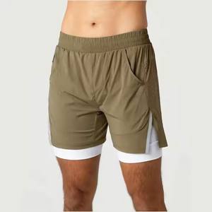 Men's Willow Training gym Shorts Smoother and Softer 80% <b>Nylon</b> 20% Elastane Breathable Lined Compression with Front <b>Slip</b> Pockets - Product Image 3