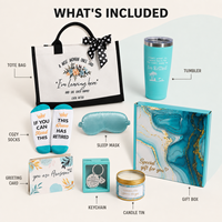 Set de Regalo de Jubilación para Mujer con Logotipo Personalizado: Vaso Térmico, Bolsa de Mano, Vela, Calcetines y Llavero para Compañera de Trabajo, Maestra, Enfermera, Jefa, Despedida
