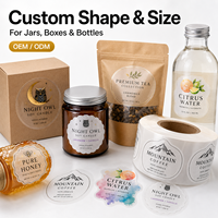 Autocollants personnalisés en vinyle transparent à gratter, imperméables, avec logo en feuille d'or, en rouleau, pour emballages de rouges à lèvres, bougies, pots, bouteilles et cosmétiques