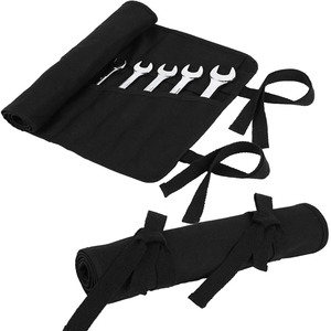 Sac à outils, sac organisateur d'outils avec 20+4 poches, toile cirée résistante, pochette enroulable pour clés, jeu de clés standard personnalisé - Product Image 1