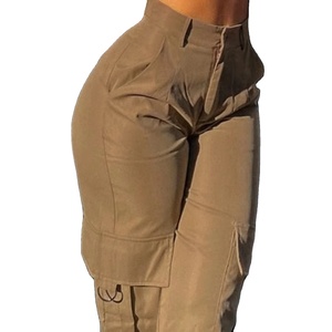 Collection personnalisée de pantalons cargo pour femmes 100% coton pantalons légers et décontractés jogging multi-poches tendance et respirant - Product Image 1