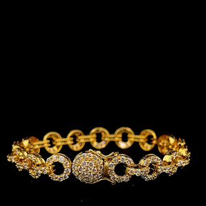 Bracelet de déclaration de diamant Cvd de laboratoire de conception de luxe fabriqué en or massif 14kt avec pour les femmes utilisation de cadeaux de Noël - Product Image 3