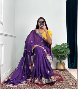 Moderne Élégant Prêt À Porter Indien Outfit Fantaisie Importé Georgette Saree Blouse Indien Exportateur Et Fournisseur - Product Image 5