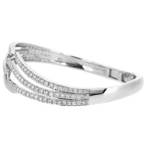 Bracelet Diamant Forme Ronde En Or Blanc - Product Image 2