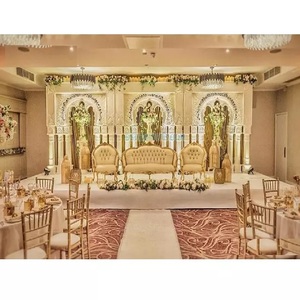 ฉากหลังที่งดงาม3D เฟรมสำหรับเวทีแต่งงานดูสง่างาม3D เฟรมตกแต่งสำหรับเวทีแต่งงานคลาสสิกแผนกต้อนรับส่วนหน้าจัดงานแต่งงานชุด - Product Image 1