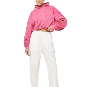 New Arrival Oversize <b>Pink</b> Acid Wash Gym <b>Crop</b> <b>Top</b> Women Fitness Outdoors Hoodie Winter Sweatshirt casual women <b>crop</b> <b>top</b> 2026 - Product Image 3