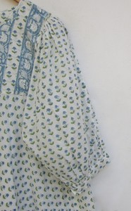 Vente en gros Long caftan en coton fait à la main Robe de nuit à fleurs Cadeau de fête des mères Robe longue d'été Vêtements pour femmes - Product Image 4