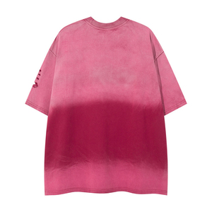 Personalizado apliques bordado lavado ácido impreso gráfico Streetwear de gran tamaño 100% algodón suelta ajuste pesado camiseta para hombres - Product Image 6