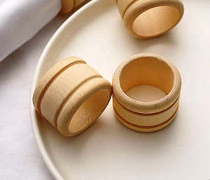 Juego de 4 servilleteros de madera, vajilla para fiesta de boda, regalo, de madera personalizado servilletero, vajilla, producto antiguo para el hogar - Product Image 1