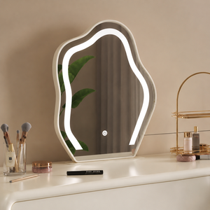 <strong>Dressing</strong> <strong>Table</strong> with Mirror Dresser for Bedroom Wood 6 Drawer Dresser for Bedroom <strong>Corner</strong> Makeup Vanity - Product Image 4