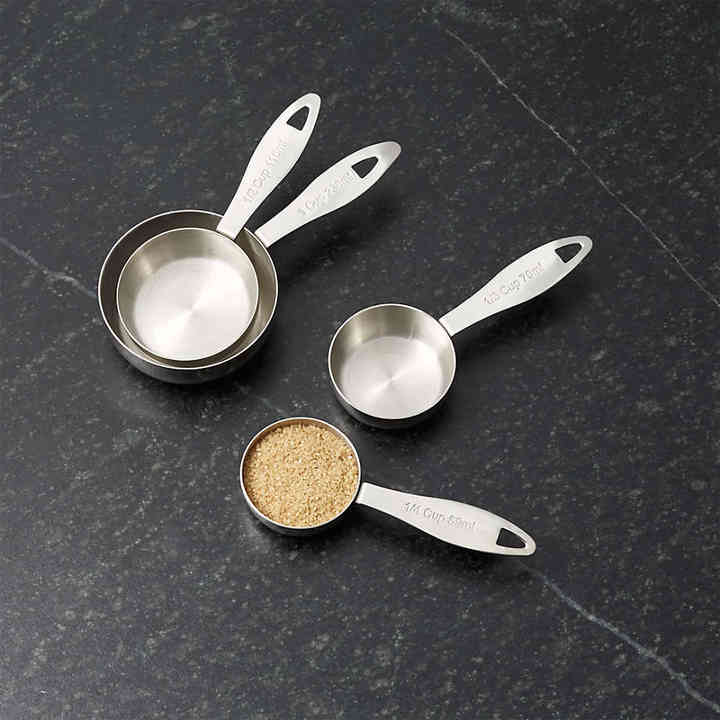 Aesthetic Silver Measuring Cups Metal Measurements Item Kitchenware Hotelware Restaurantware Kitchen Cutlery Items Kitchen Tools