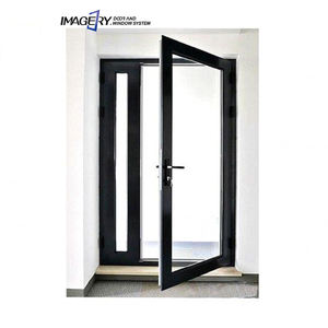 Portes battantes en aluminium <span class=keywords><strong>porte</strong></span> française avec feuilleté trempé <span class=keywords><strong>triple</strong></span> <span class=keywords><strong>vitrage</strong></span> pour l'<span class=keywords><strong>entrée</strong></span> conservation de la chaleur - Product Image 3