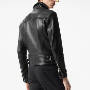Veste en cuir de moto classique de conception personnalisée OEM 2025 vente chaude meilleur prix Style Streetwear mince pour hommes - Product Image 6