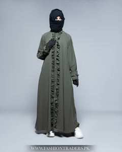 Material de poliéster Premium Abaya con patrón sólido y bolsillos laterales Fabricante al por mayor funcional Diseño de tendencia - Product Image 4