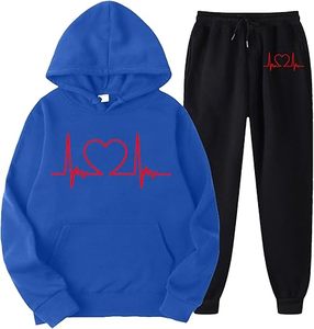 Conjunto de 2 Piezas de Sudadera de Franela de 380g para Mujer, Estilo Jogger, Personalizado, para Fitness, Otoño 2024, Talla Grande, Transpirable, Estampado - Product Image 4