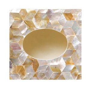 ที่ใส่กระดาษทิชชู่ลายแม่มุกหรูหราและตกแต่งด้วยมือที่ใส่ไม้สี่เหลี่ยมสำหรับห้องน้ำบ้านหรือสำนักงาน - Product Image 1