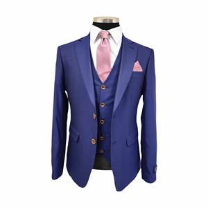 2025 vente en gros classique hommes Slim Fit marié smoking costume de mariage Double boutonnage rayé 3 pièces peigné vêtements de cérémonie - Product Image 3