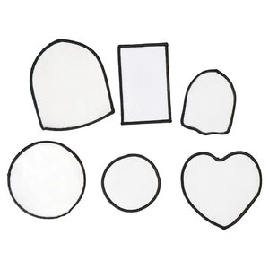 30 pièces patchs brodés blanc noir imperméable couleurs badges vierges patch pour sublimation dentelle décoration 3D principalement en caoutchouc - Product Image 5