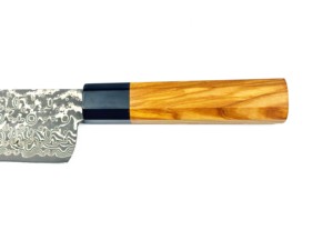 มีดเชฟเหล็ก VG10ดามัสกัสทำจากไม้มะกอกและด้ามจับแตร - Product Image 4