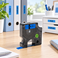Ruban d'étiquetage Molabel D1 45016 12 mm x 7 m Noir sur bleu Plastique Compatible avec Dymo D1 LabelManager Non original